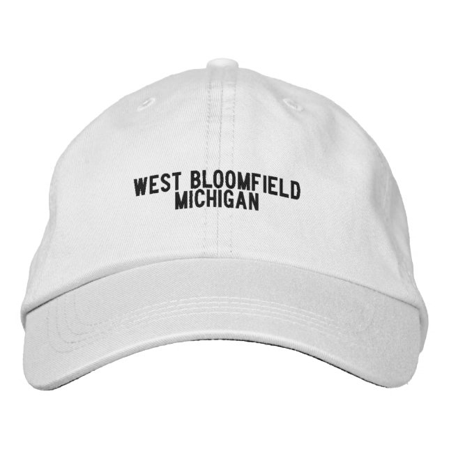 West Bloomfield Michigan Hat Bestickte Baseballkappe (Vorderseite)