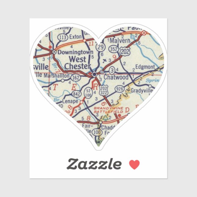 West Chester PA Aufkleber (Blatt)