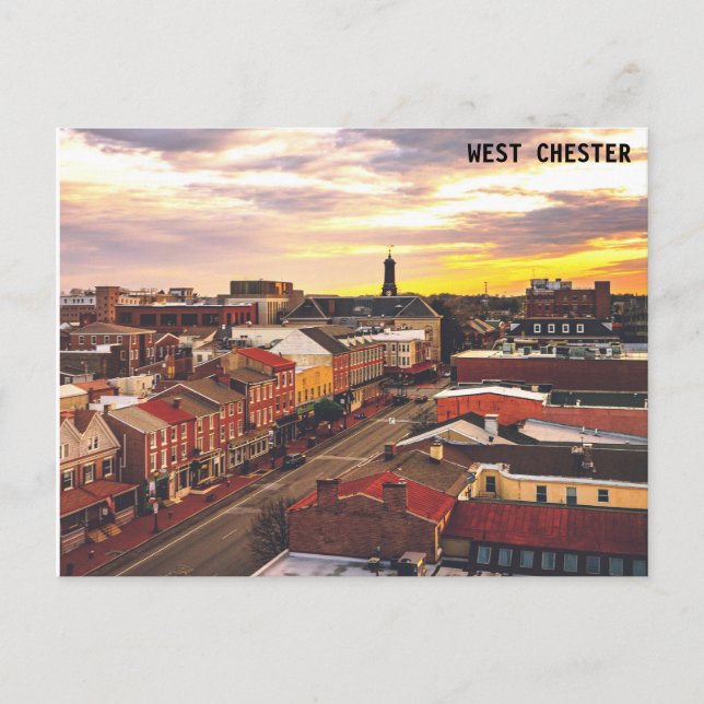 West Chester Sonnenaufgang Postkarte (Vorderseite)