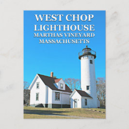 West Chop Lighthouse, Marthas Vineyard MA Postkart Postkarte