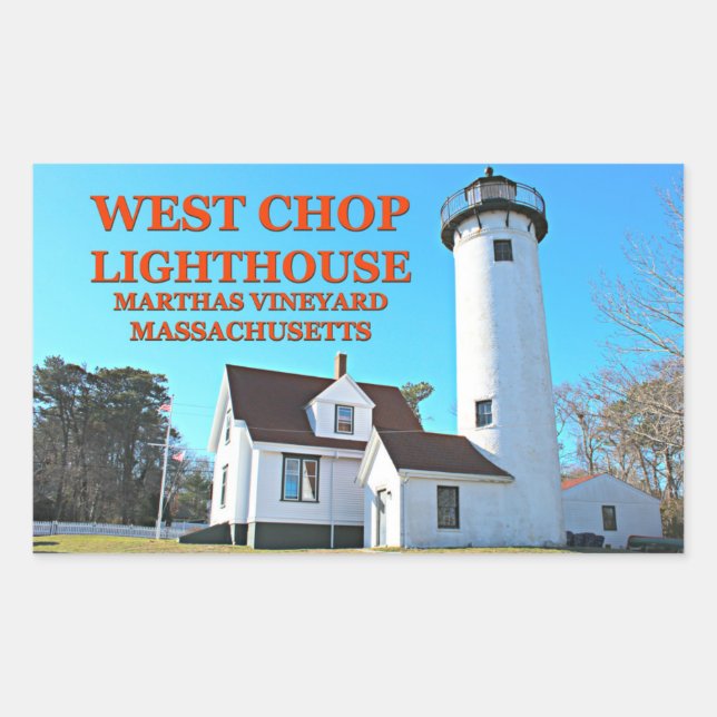 West Chop Lighthouse, Marthas Vineyard MA Stickers (Vorderseite)