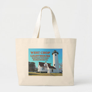 West Chop Lighthouse, Marthas Vineyard MA Tote Bag Jumbo Stoffbeutel