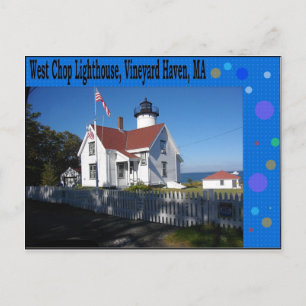 West Chop Lighthouse, Vineyard Haven, MA Postkarte