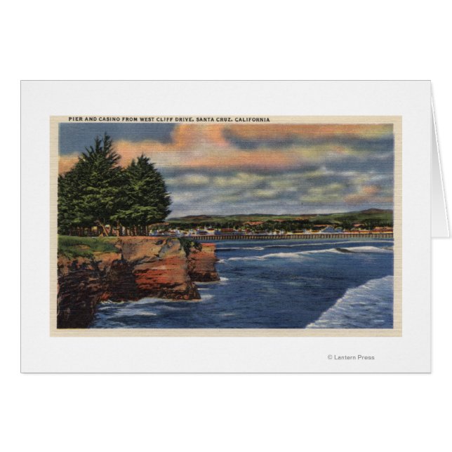 West Cliff Drive View Pier and Casino (Vorderseite (Horizontal))