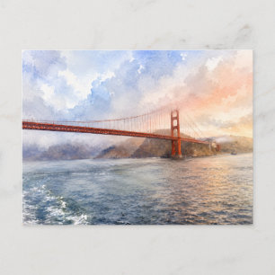 West Coast-Ästhetik Golden Gate Bridge SF-Geschenk Postkarte