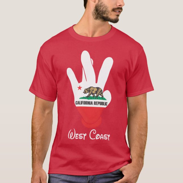 West Coast Cali Geschenk T-Shirt (Vorderseite)
