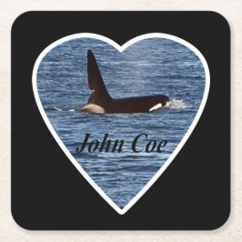 West Coast Killer Whale "John Coe" Orca Untersetze Rechteckiger Pappuntersetzer
