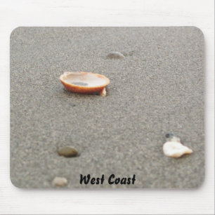 West Coast Shell on Beach Mousepad