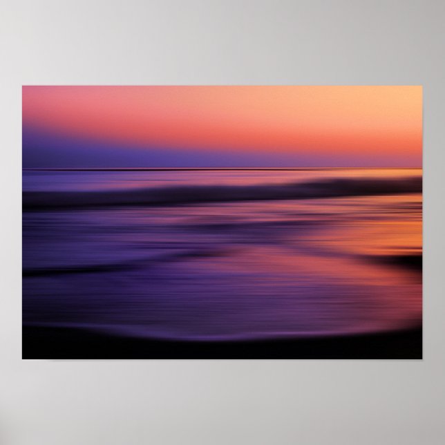 West Coast Sunset Ocean Abstrakt Poster (Vorne)