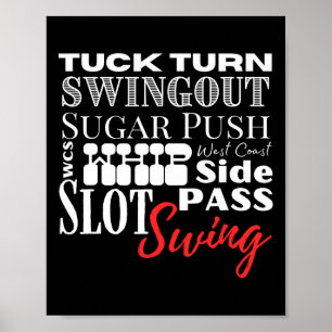 West Coast Swing Dance Wcs Tanzen Begleiter Tanz B Poster