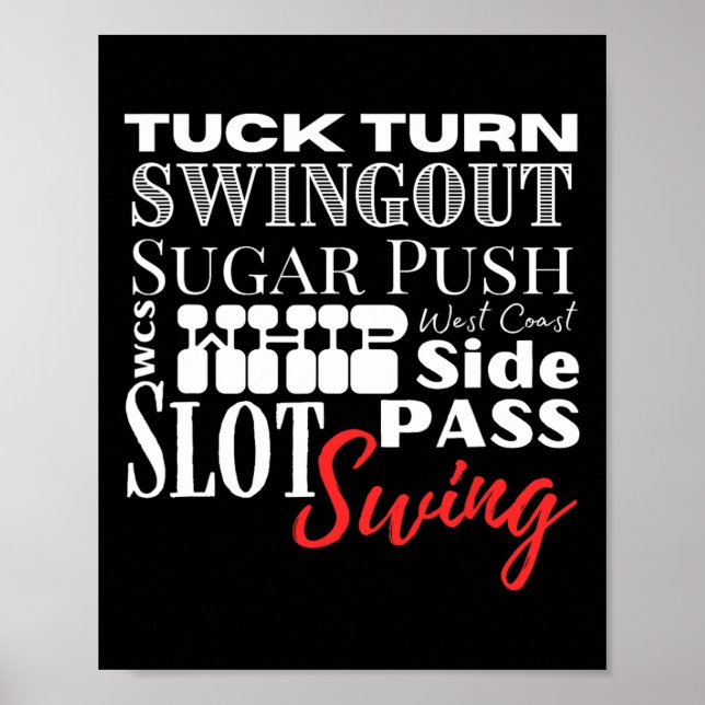 West Coast Swing Dance Wcs Tanzen Begleiter Tanz B Poster (Vorne)