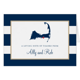 West Dennis Cape Cod Map mit Herz Danke