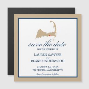 West Dennis Cape Cod Wedding Save the Date Magneteinladung