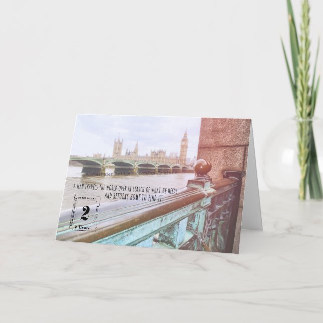 WEST DER THAMES-Grußkarte Dankeskarte (Vorderseite)