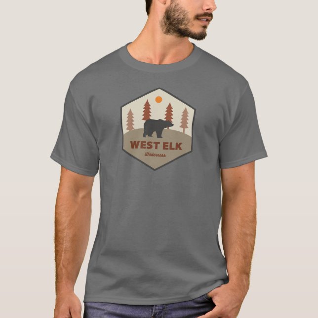 West Elk Wilderness Colorado Bear T-Shirt (Vorderseite)