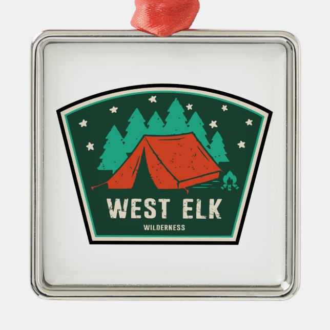 West Elk Wilderness Colorado Camping Ornament Aus Metall (Vorne)