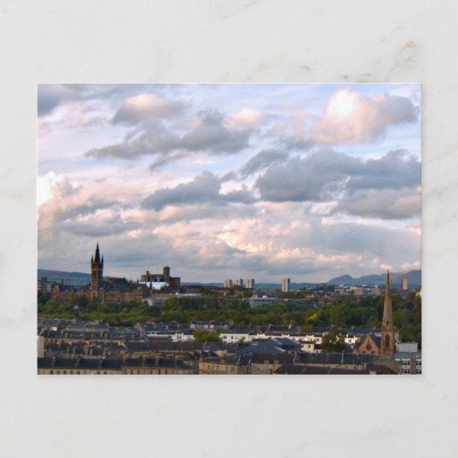 West End Glasgow Postkarte (Vorderseite)
