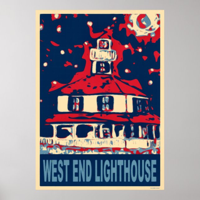 West End Light House und Moon Poster (Vorne)