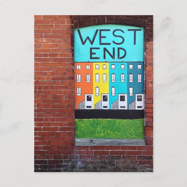 West End Stadtmauer Kunst Postkarte (Vorderseite)