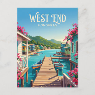 West End Village Honduras Postkarte