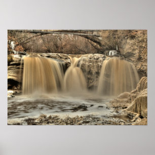 West Falls of the Black River, Elyria, Ohio Poster
