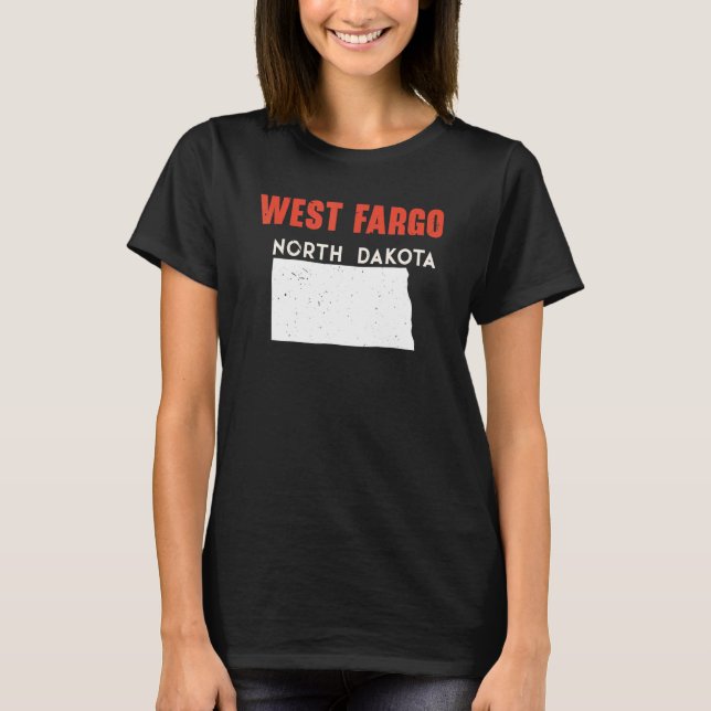 West Fargo North Dakota USA State America Travel T-Shirt (Vorderseite)
