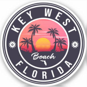 West Florida Sunset Vacation Souvenirs Aufkleber