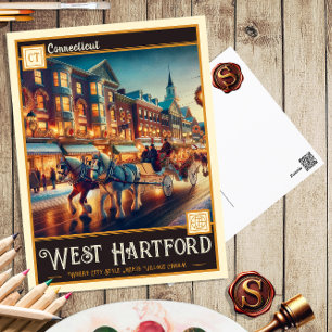 West Hartford, Connecticut Vintage Ansichtskarte Postkarte
