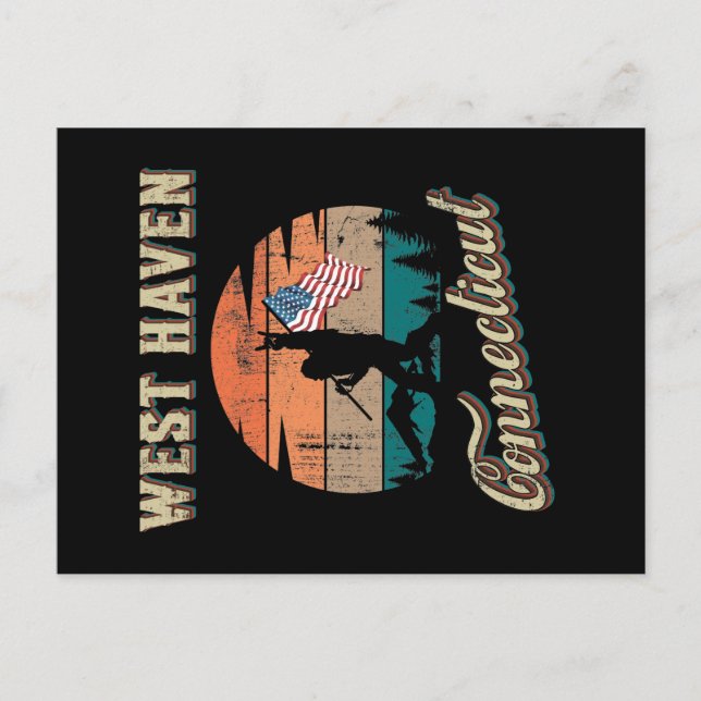 West Haven Connecticut Postkarte (Vorderseite)