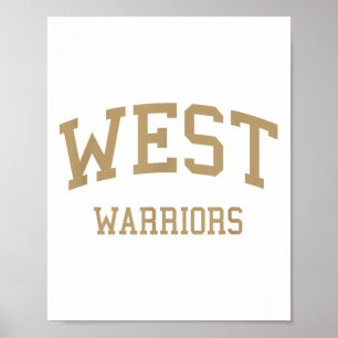 West High School Hs Torrance Ca Retro Sports Poster