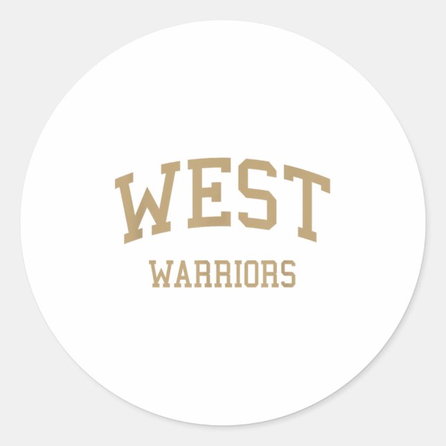 West High School Hs Torrance Ca Retro Sports Runder Aufkleber (Vorderseite)