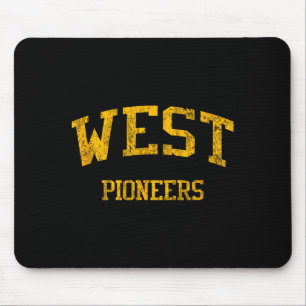 West High School Hs Wichita Ks Vintage Srts  Mousepad