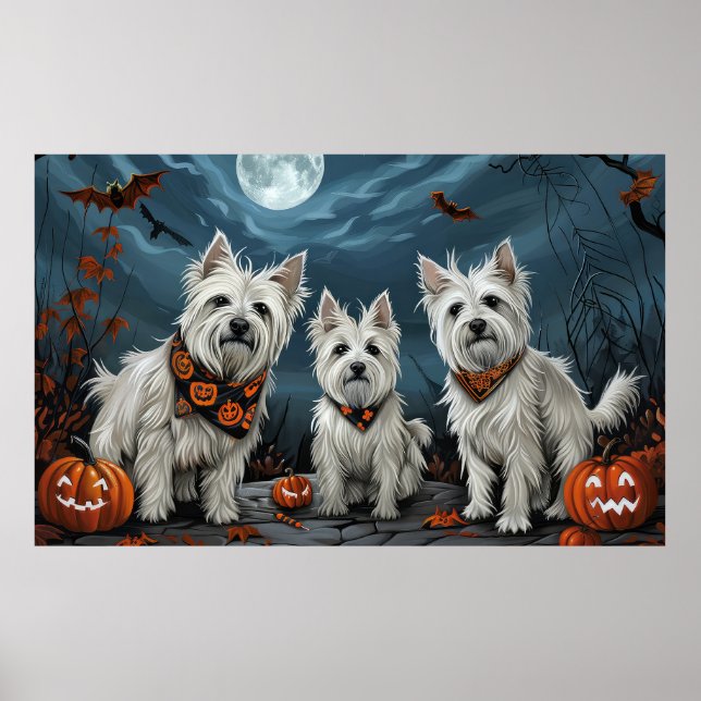 West Highland Halloween Spooky Poster (Vorne)