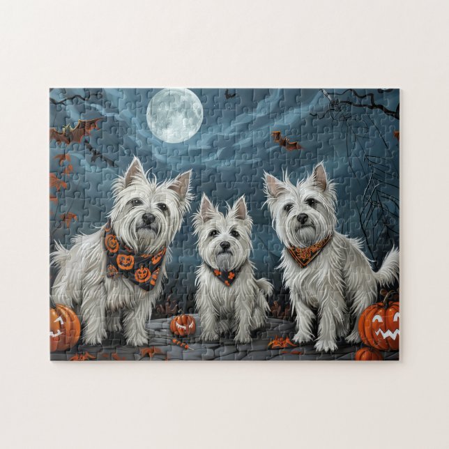 West Highland Halloween Spooky Puzzle (Horizontal)