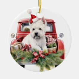 West Highland Terrie (AKA Westie) Keramik Ornament