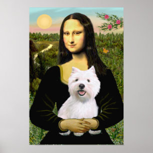 West Highland Terrier 2 - Mona Lisa Poster