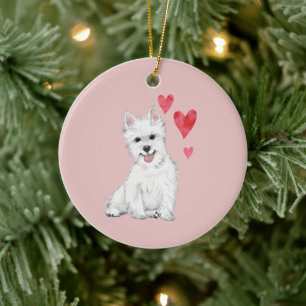 West Highland Terrier Customizable Westie Keramik Ornament