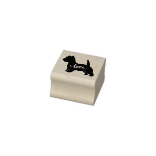 West Highland Terrier Dog Breed Liebe Gummistempel
