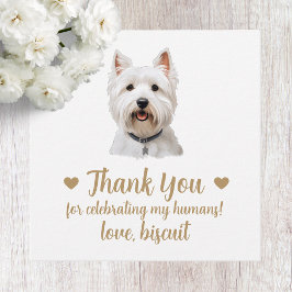 West Highland Terrier Dog Gastgeschenk Hochzeit Ta Geschenkanhänger