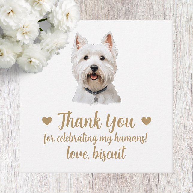 West Highland Terrier Dog Gastgeschenk Hochzeit Ta Geschenkanhänger (Von Creator hochgeladen)