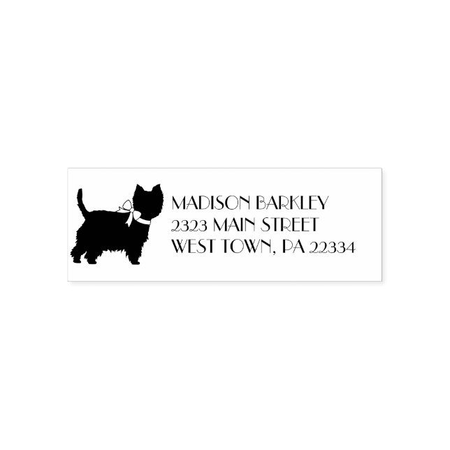 West Highland Terrier Dog Puppy Permastempel (Design)