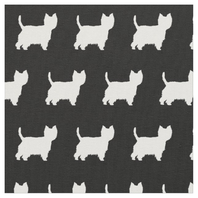 West Highland Terrier Dog Silhouette Pet Stoff (Nahaufnahme)