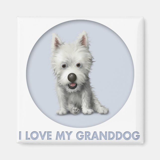 West Highland Terrier Granddog Magnet (Vorne)
