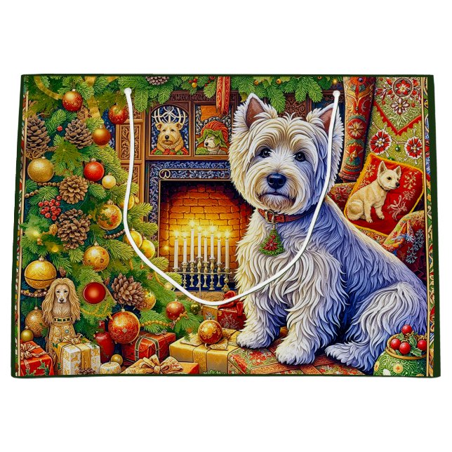 West Highland Terrier  Große Geschenktüte (Vorderseite)