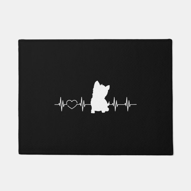 West Highland Terrier Heartbeat Fußmatte (Vorderseite)