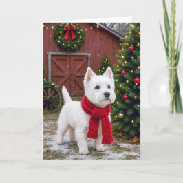 West Highland Terrier Holiday Card Feiertagskarte