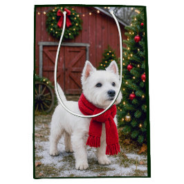West Highland Terrier Holiday  Mittlere Geschenktüte