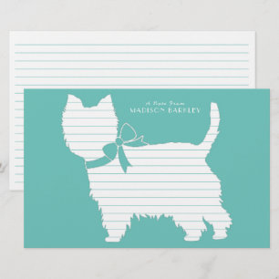 West Highland Terrier Hund Welpe Westie Briefpapier