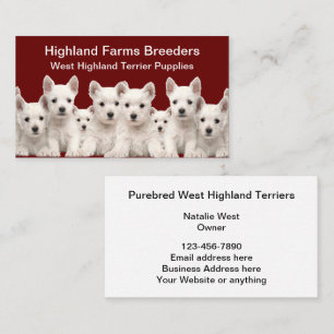 West Highland Terrier Hundezüchter Visitenkarte