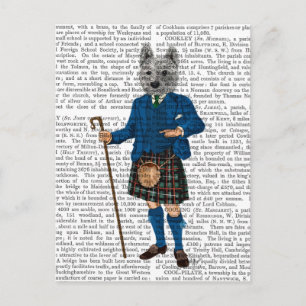 West Highland Terrier in Kilt 3 Postkarte